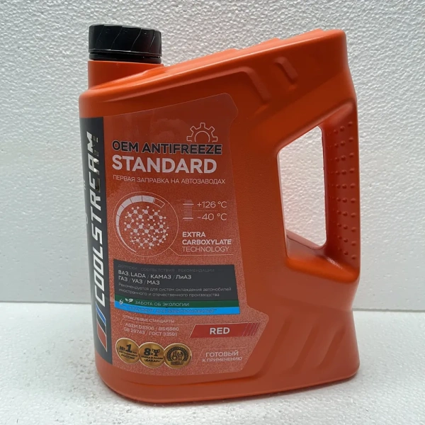 Антифриз CoolStream Standard 40 Red G12+ готовый -40 красный 5 л  Антифриз CoolStream Standard 40 Red G12+ готовый -40 красный 5 л